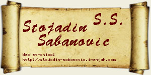 Stojadin Šabanović vizit kartica